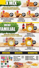 Menu Fastfood Garden - Les tex mex, boissons et boissons,...