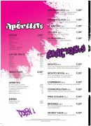 Menu Le Mayzak - Les apéritifs et cocktails