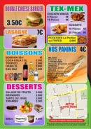 Menu Pizza center milano - Les paninis, boissons,...