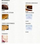 Menu pizza pronto - les desserts