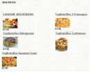 Menu pizza pronto - les pates