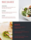 Carte et menu de Le Club Sandwich café à Aulnay Sous Bois — Les maxi salades et wraps