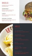 Carte et menu de Le Club Sandwich café à Aulnay Sous Bois — Les bagels et pâtes
