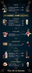 Menu Le Kolam - Les boissons