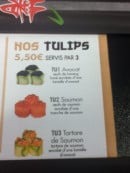 Menu Buzz sushi - Les tulips