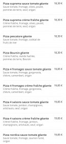 Menu Le Mirage - Les pizzas géantes page  3