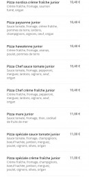 Menu Le Mirage - Les pizzas du jours page 4