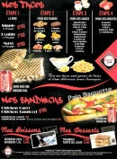 Menu Magic food - Les tacos, sandwichs et boissons,...