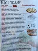 Menu Street Pizza - Les pizzas