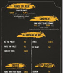 Carte et menu de French Grill à Epinay sur Seine — Les sandwichs, accompagnements et sauces,...
