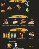Carte et menu de French Grill à Epinay sur Seine — Menu enfant, desserts et boissons