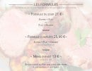 Menu L'Avant-Seine - Formules