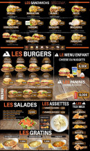 Menu La Pyramide - Sandwiches, burgers, salades,...