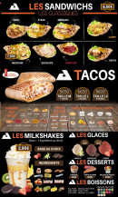 Menu La Pyramide - Sandwiches, tacos, glaces,...