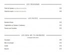 Menu Le Kou De Ta - Les poissons, les pâtes et burgers