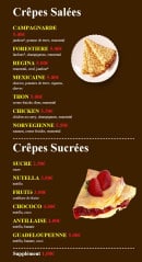 Menu planete pizza - Les crepes