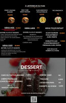 Menu Lakeside - Menus et desserts