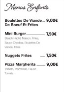 Menu Péra - Menu enfant