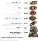 Menu Péra - Les plats