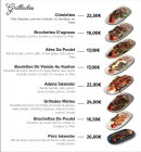 Menu Péra - Les grillades