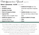 Menu Péra - Petit-déjeuner turc et brunch