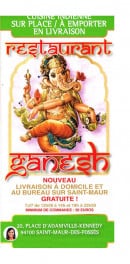 Menu Ganesh - Carte et menu Ganesh Saint Maur des Fosses