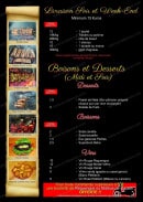 Carte et menu de Janela Churrasqueira à Saint Maur des Fosses — Les boissons et desserts