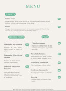 Carte et menu de La Cucina Di Gina à Saint Maur des Fosses — Les salades, plats et desserts