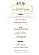 Carte et menu de Le Bo'Vin à Saint Maur des Fosses — Formule midi