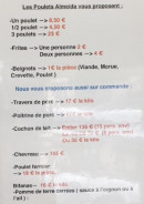 Carte et menu de Les Poulets Almeida à Saint Maur des Fosses — Les plats