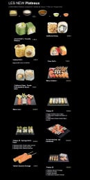 Carte et menu de Sushi Plaza à Saint Maur des Fosses — Les new plateaux