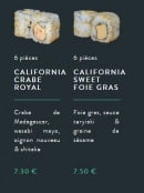 Menu Sushi soba - Les californias rolls suite