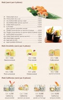 Carte et menu de Tomokazu à Saint Maur des Fosses — Les makis