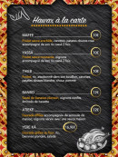 Carte et menu de Hawax african food à Fontenay Sous Bois — Hawax à la carte