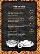 Carte et menu de Hawax african food à Fontenay Sous Bois — Les entrées