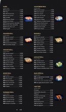 Carte et menu de Izu Sushi à Fontenay Sous Bois — Sushi, california roll et saumon roll,..