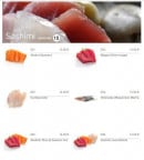 Menu Zen Sushi - Les sashimi 