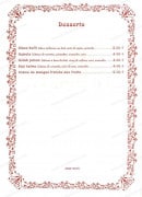 Menu Bharati - Les desserts 