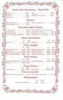 Menu Bharati - Les boissons et vins