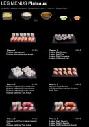 Carte et menu de Sushi plaza à Alfortville — Les menus plateaux