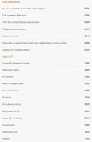 Menu L'Aloyau - douceurs et apéritifs