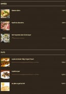 Menu Le Bois Doré - Les entrées et les plats