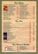 Carte et menu de La Table Marocaine Lina à Le Perreux sur Marne — Les Tajies, vins et boissons fraîches