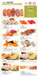 Carte et menu de Sushi wasabi II à Le Perreux sur Marne — Menu mixte