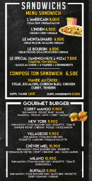 Carte et menu de Brother's Food à Villeneuve Saint Georges — Les sandwichs