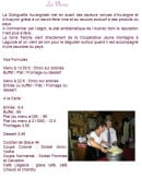 Carte et menu de La Guinguette Auvergnate à Villeneuve Saint Georges — Les formules, entrées,....