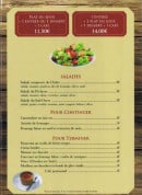 Carte et menu de Le chalet des Flandres à Villeneuve Saint Georges — Les formules