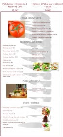 Carte et menu de Le chalet des Flandres à Villeneuve Saint Georges — Menus,entrees...