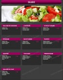 Menu Volcano Pizza - Les salades