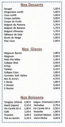 Carte et menu de Chinasia fast food à Ivry sur Seine — Desserts et boissons